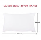 Queen 本白色100%超细纤维枕套